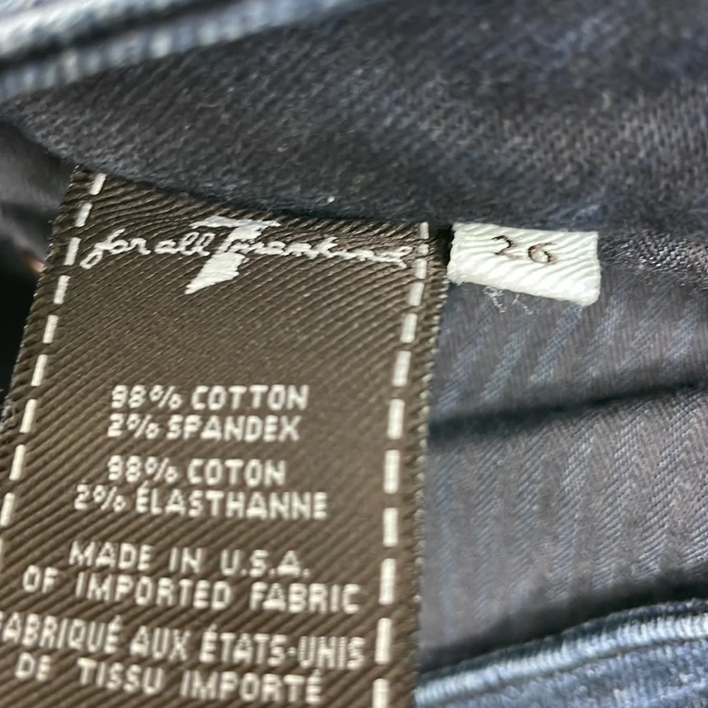 7 For All Mankind Jiselle Slim Flare Jeans Dark wash size 26 - Picture 5 of 14